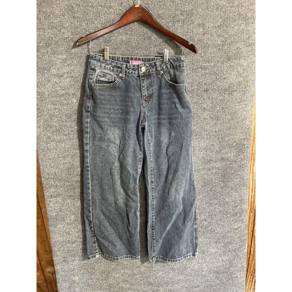 Dollistéol Jeans Womens 31 Blue Medium Wash Wide Leg Relaxed Fit Denim Pants